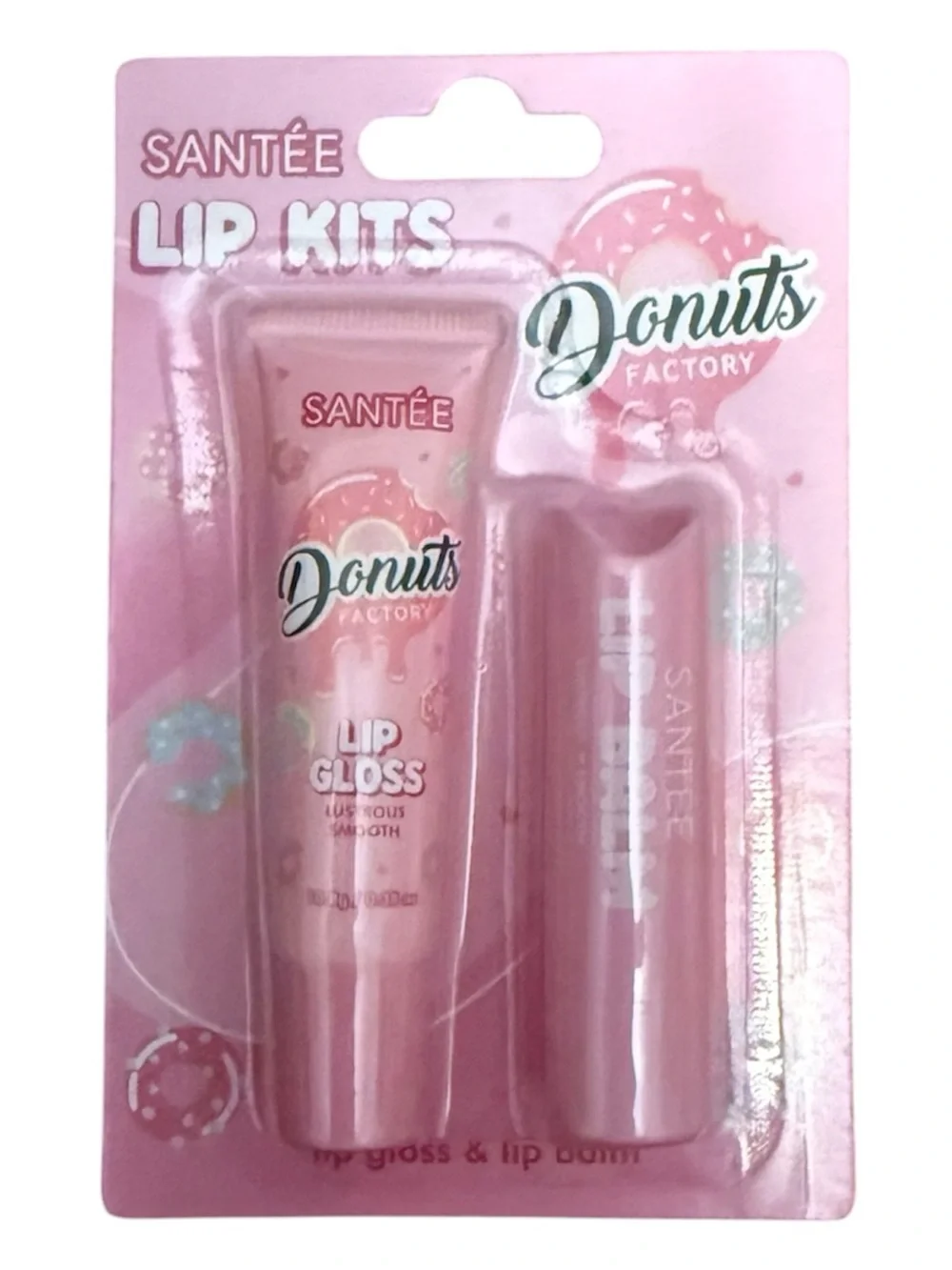 Donuts Factory Pink Lip Gloss & Balm Kit